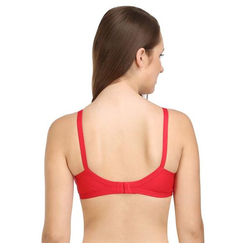 Buy Bodycare Perfect Coverage Bra In Maroon-Red-White Color - Pack