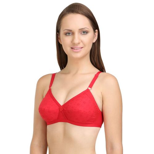 Buy Bodycare Perfect Coverage Bra In Red-Black-Skin Color - Pack Of 3 Online