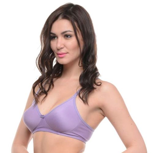 Buy Bodycare Seamless Cup Bra In Black-Purple-White Color - Pack Of 3 Online