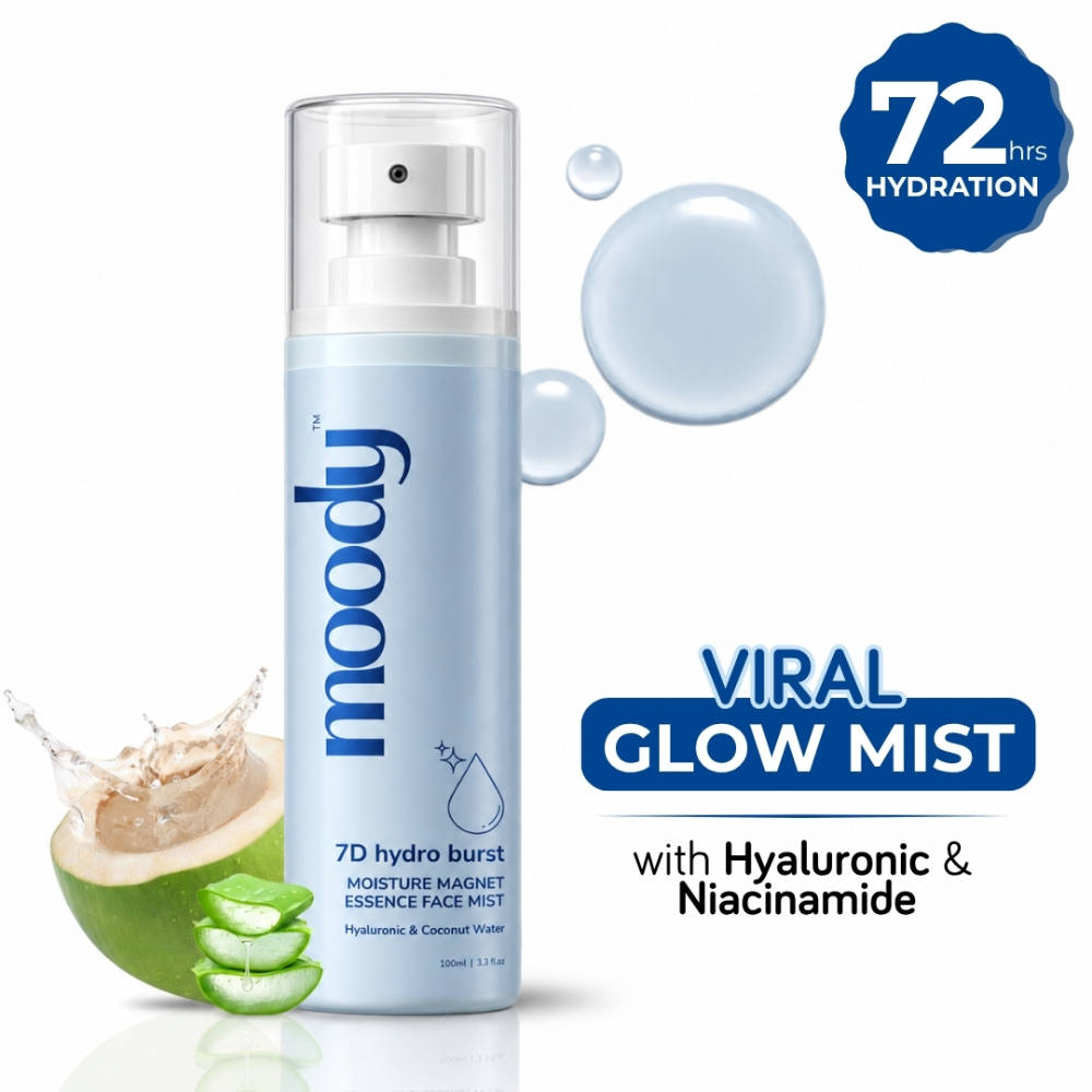 Moody Hydroburst Hyaluronic Face Mist Toner For Long Lasting Hydration Combination & Dry Skin Type
