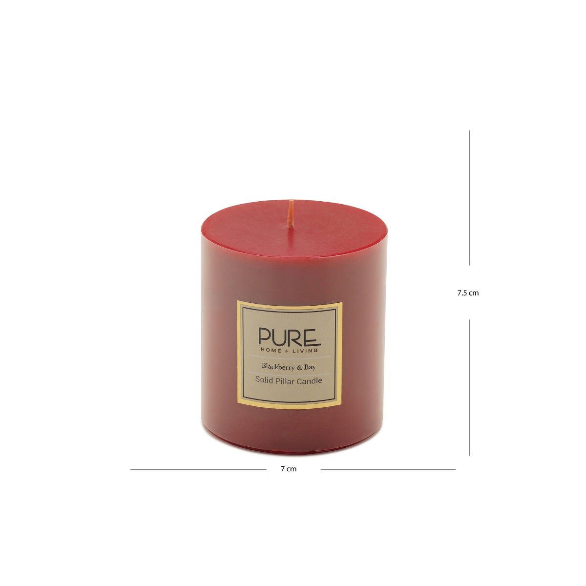 Pure Home + Living Set Of 2 Red Serene Pillar Candle Medium: Buy Pure ...