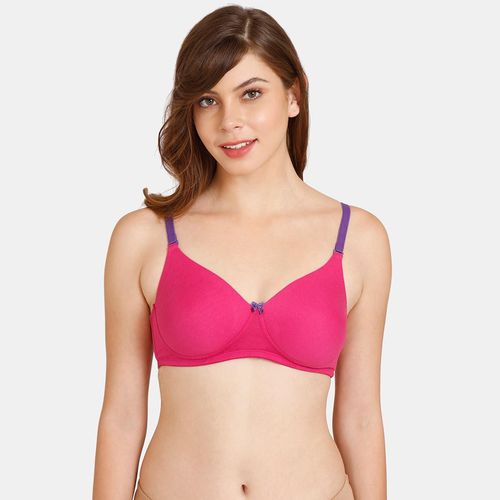 Buy Rosaline by Zivame Pink Non Wired Non Padded T-Shirt Bra for