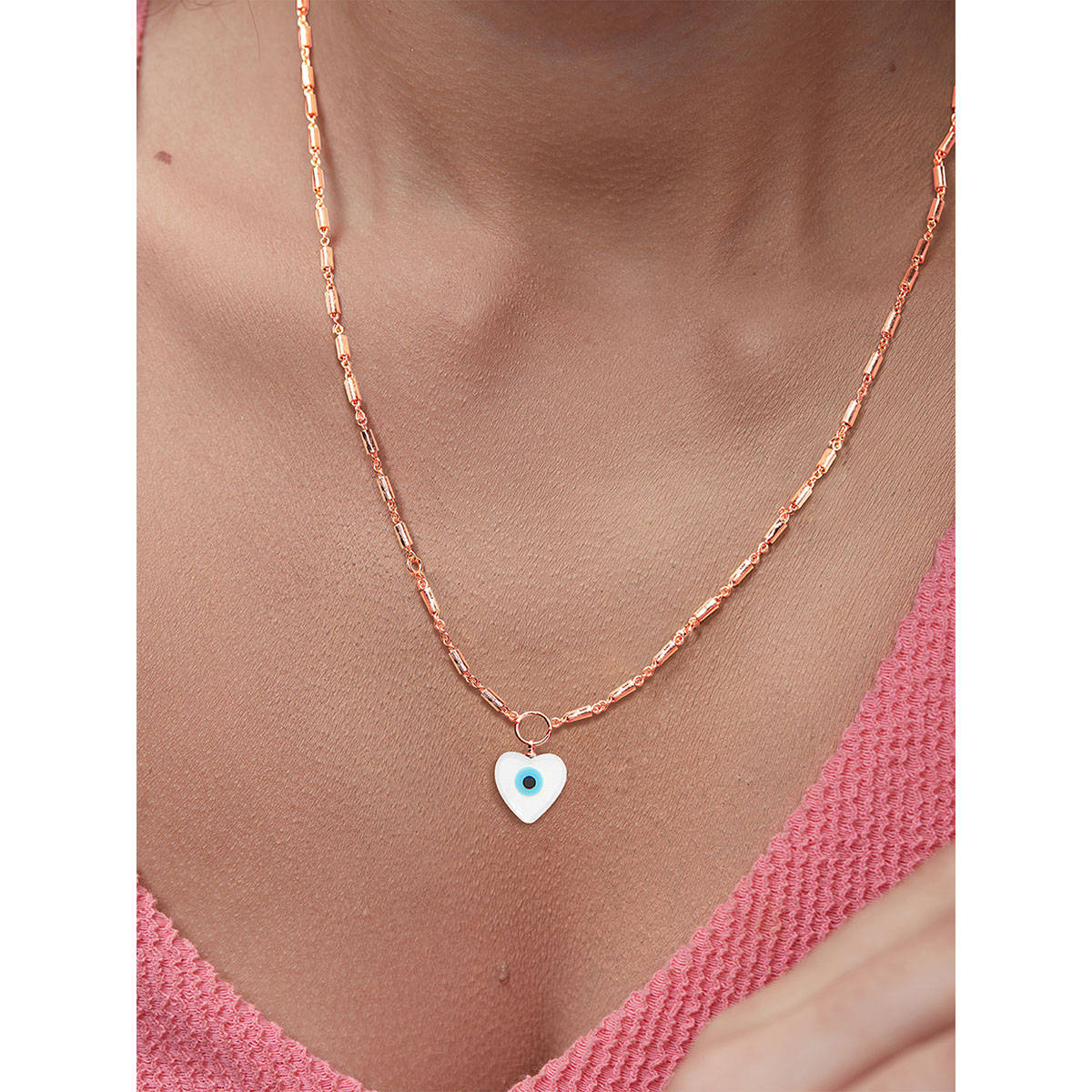 MINUTIAE Rose Gold-Plated Pendant Necklace with Chain - Rose Gold