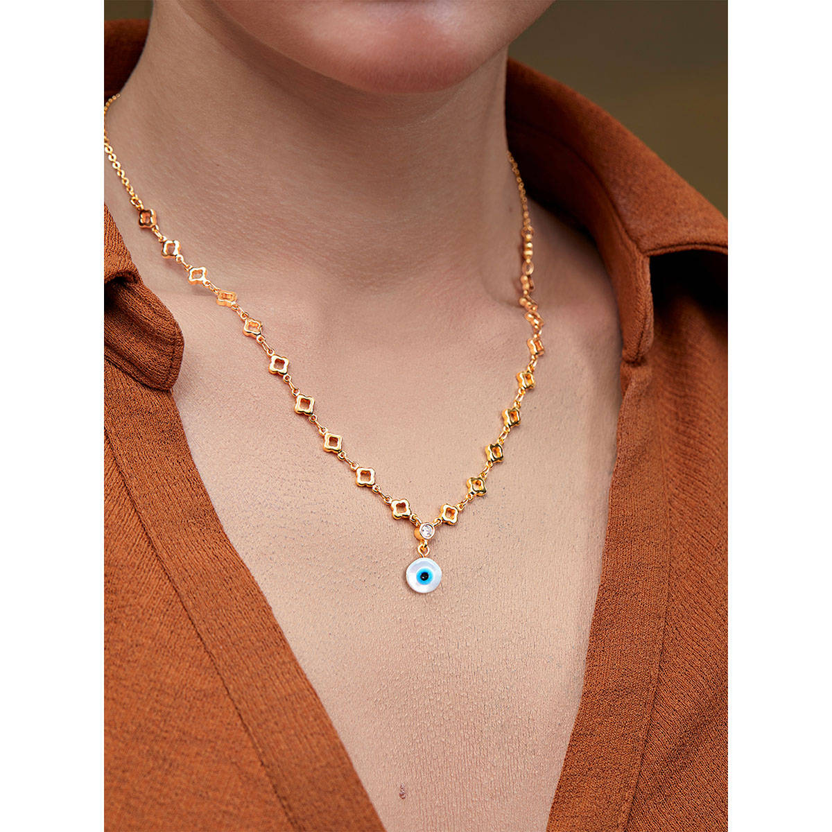 MINUTIAE Gold-Plated Pendant Necklace with Chain - Gold