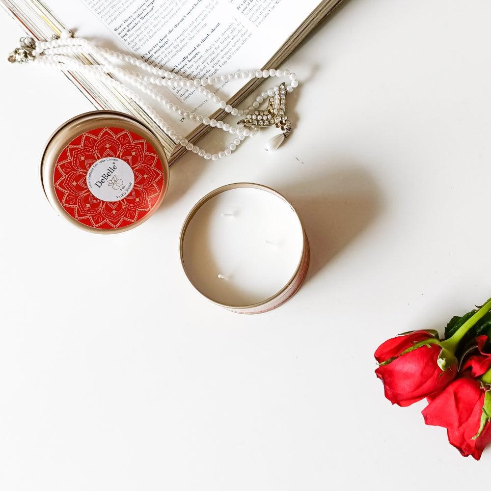 DeBelle Scented Soy Wax Candle Yuzu Rose Buy DeBelle Scented Soy Wax