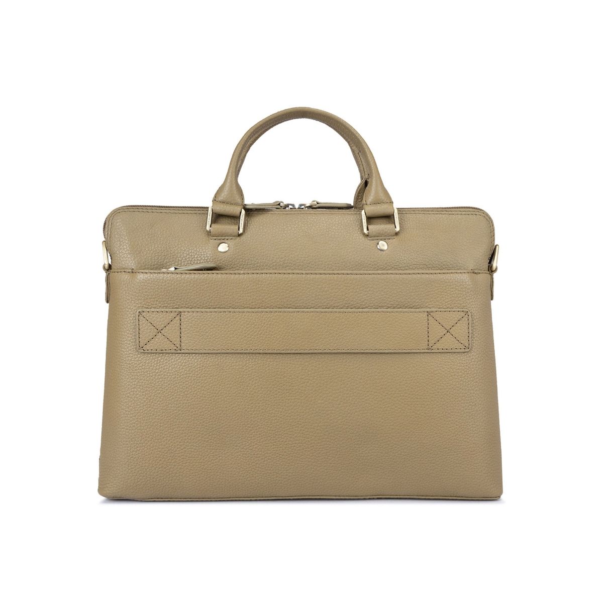 Buy Da Milano Genuine Leather Beige Laptop Bag Online