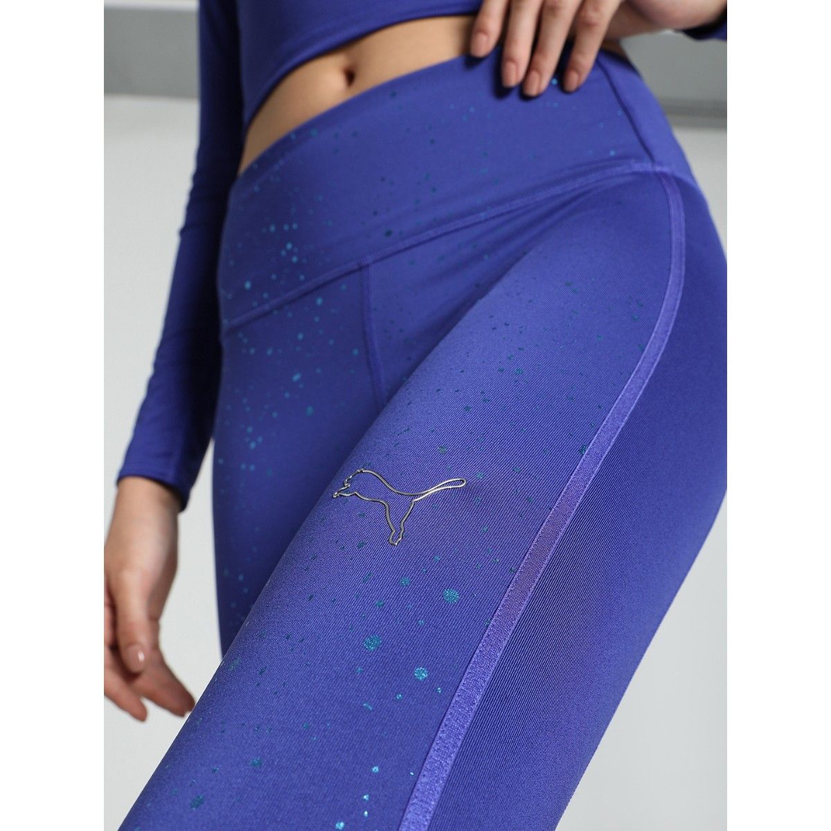 Puma Leggings Blue Puma Intergalactic Hw 7/8 Women's Blue Tights (XL)