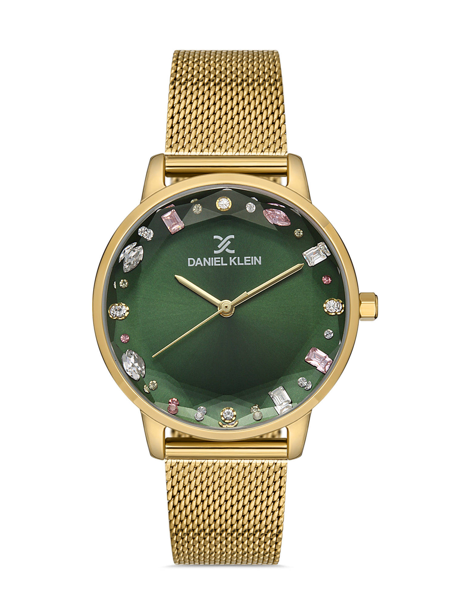 Daniel Klein Dark green Color MESH BAND Watch for Women DK.1.13123-5