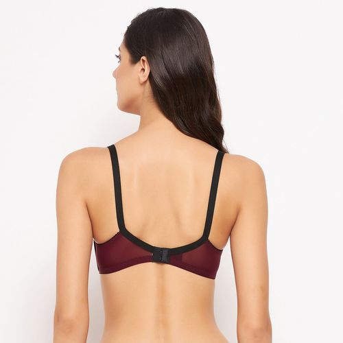 Clovia Level-3 Push-Up Padded Underwired Demi Cup Bra in Red - Lace