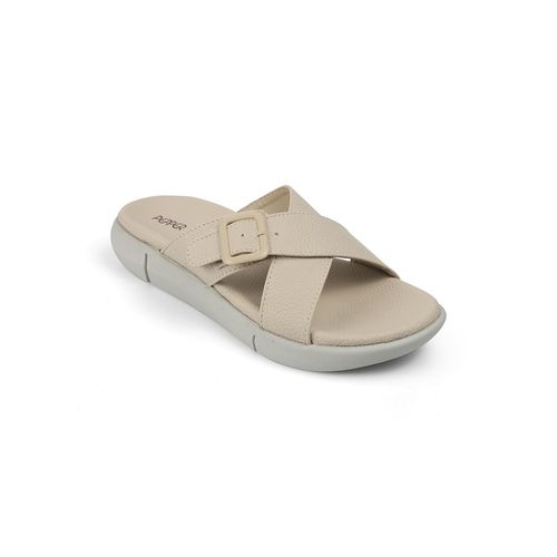 PEPPER Criss Cross Strap Sandals Cream (EURO 36)