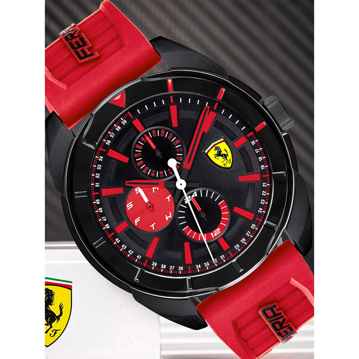 Buy SCUDERIA FERRARI FORZA 0830576 Red Dial Multifunction