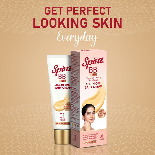 Buy Spinz BB Pro All-In-One Daily Cream - Beige 01 Online