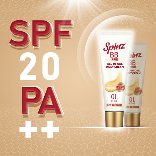 Buy Spinz BB Pro All-In-One Daily Cream - Beige 01 Online