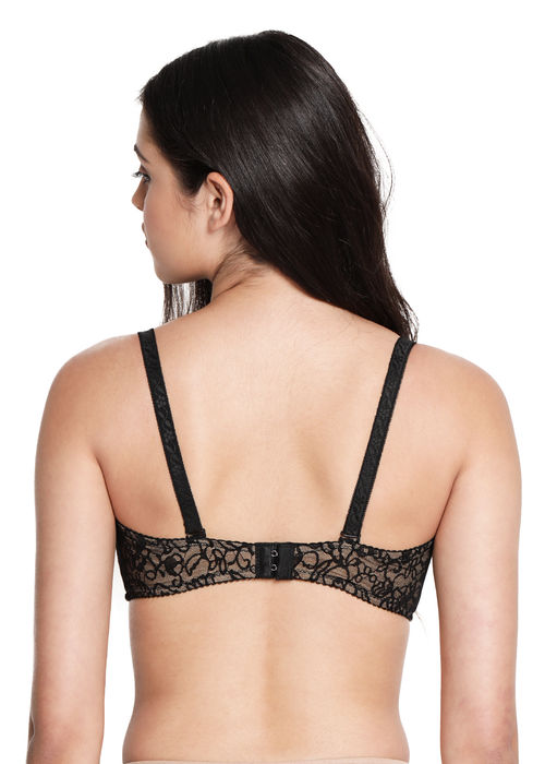 Buy susie by Shyaway Women's Padded Underwired Lace Overlay Balconetter  Black Color Bra and Adjustable Straps Everyday Bra, Full Support & 3/4th  Coverage for All Day Comfort. at