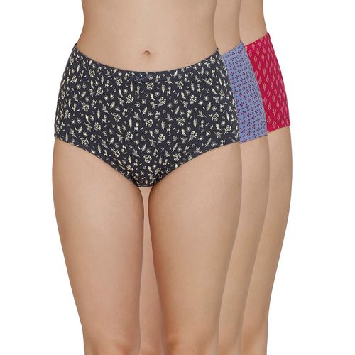 Buy Amante Print Full Coverage High Rise Full Brief Panty - Multi-Color  (Set of 3) Online