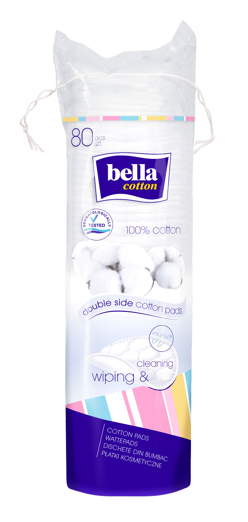Bella Cotton Pads Round 80pieces