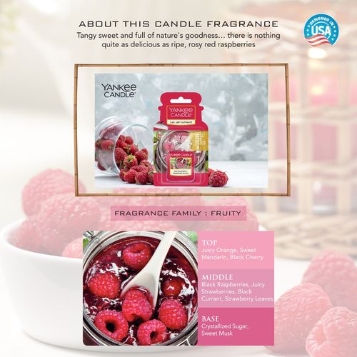 Yankee Candle 5038580088038 car jar Ultimate Red Raspberry YCJURR, one  Size, …