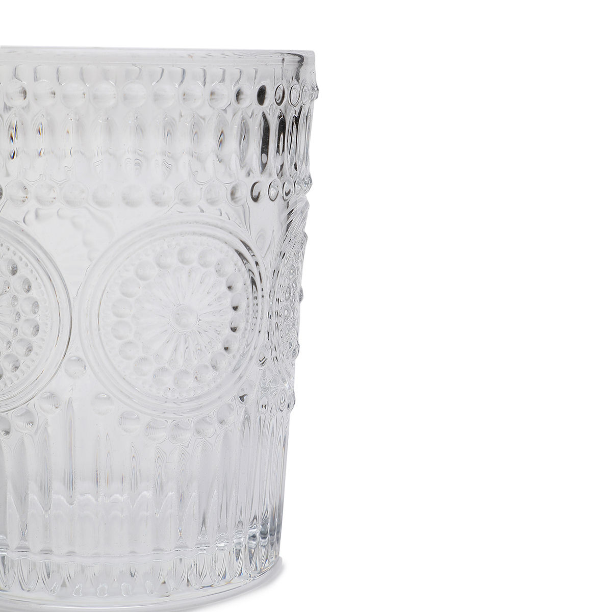 Buy Bonhomie Embossed Glass Tumbler Pack of 2 Online