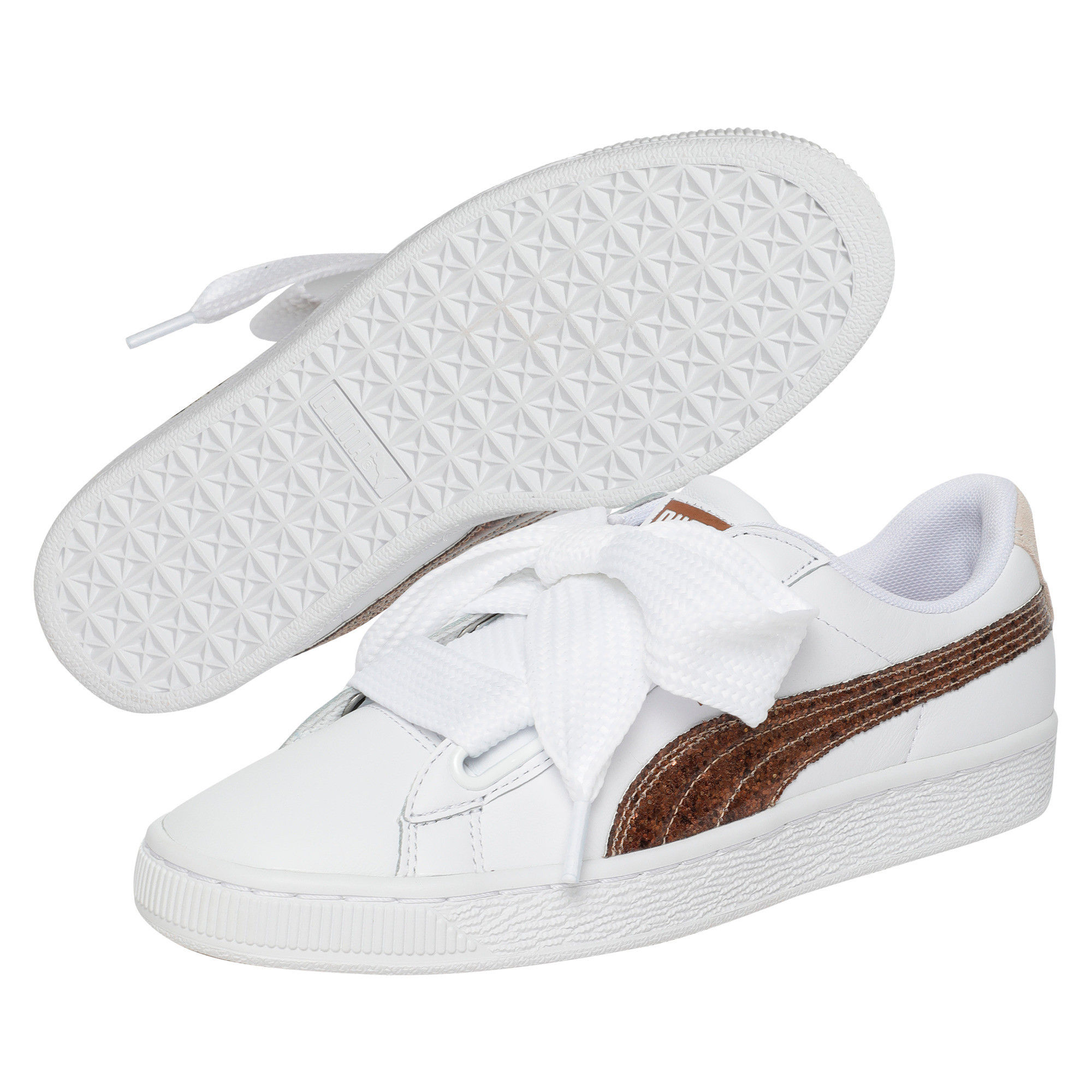 puma basket heart glitter sneaker