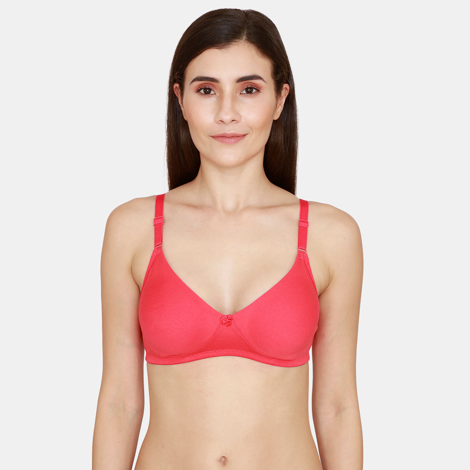 Buy Rosaline Everyday Double Layered Non Wired 3/4th Coverage T-Shirt Bra -  Hot Pink at