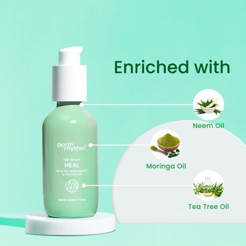 Earth Rhythm Healing Hair Serum with the goodness of Neem, Moringa & Tea  Tree Oil: Buy Earth Rhythm Healing Hair Serum with the goodness of Neem,  Moringa & Tea Tree Oil Online