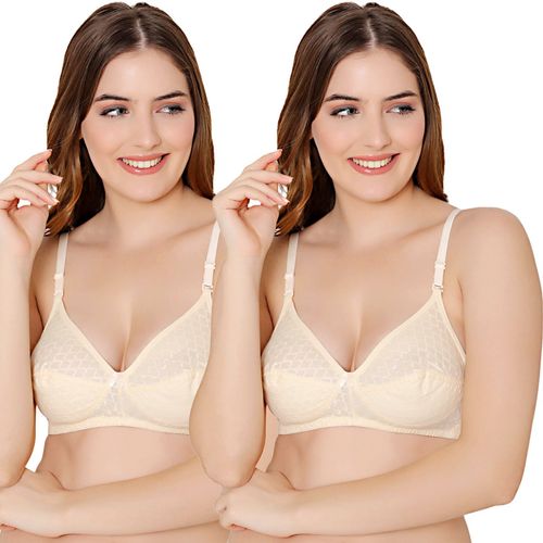 Buy Bodycare Cotton Skin Color Bra 1510SS (Pack of 2) Online