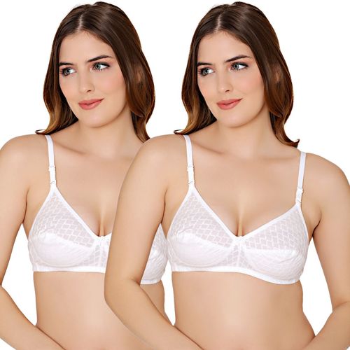 Buy Bodycare Cotton White Color Bra 1510WW (Pack of 2) Online