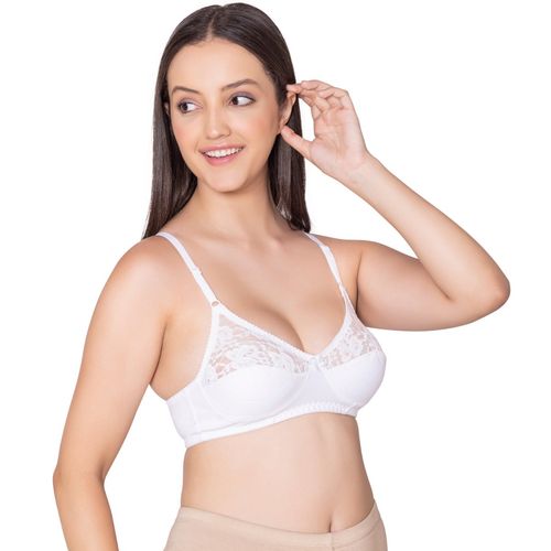 Buy Bodycare Polycotton White Color Bra 1585WW (Pack of 2) Online