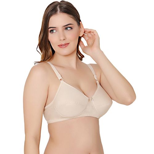 Buy Bodycare Cotton Red, Skin Color Bra 5543RES (Pack of 2) Online
