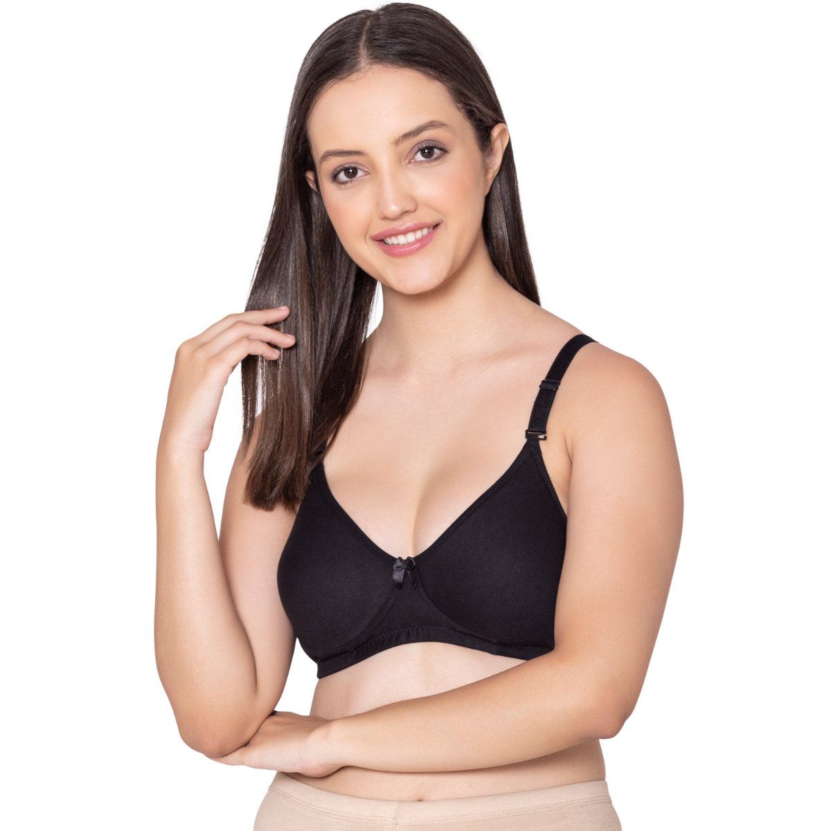 Bodycare Polycotton Black Color Bra B Buy Bodycare Polycotton Black Color Bra B Online