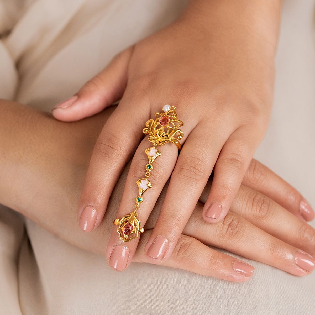 Fine Nail Ring© with Beyonce Bling – Bijules