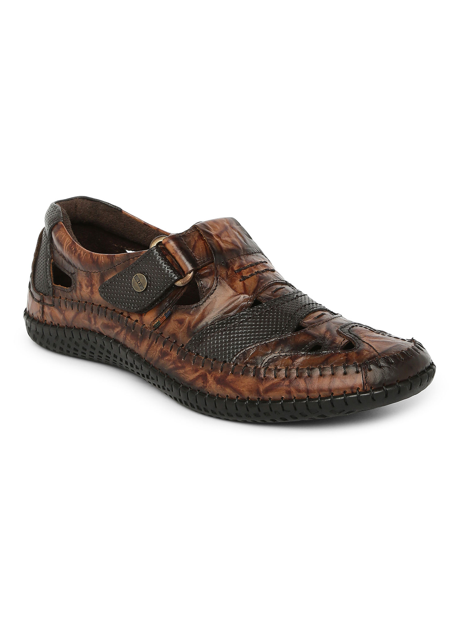 Buy Buckaroo: TERENT Genuine Leather Brown Casual Closed Sandal For Mens  Online at Best Prices in India - JioMart.