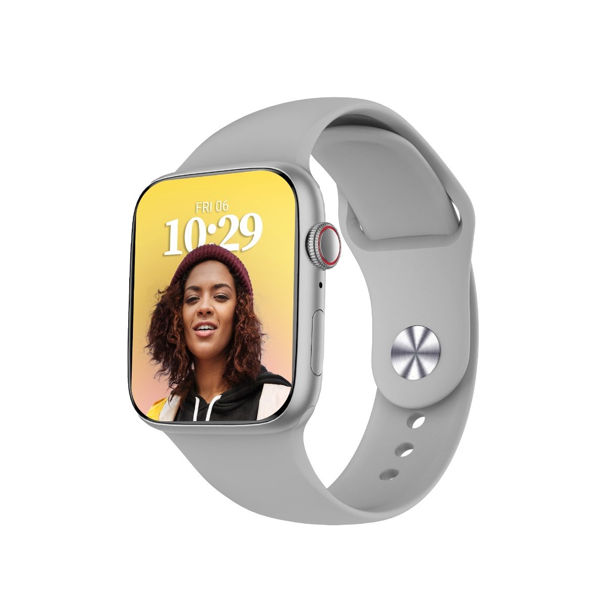 Crossbeats Ignite S5 1.96" Super Amoled BT Calling 100+ Sports Mode 500+ Watch Faces - Silver