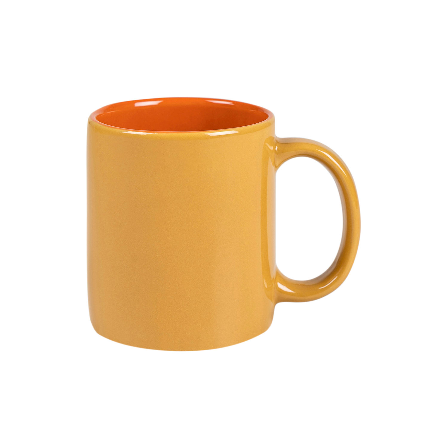 Buy Pure Home + Living Set of 6 Coupe Yellow Coffee Mugs Online