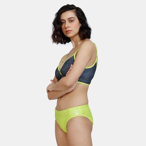 Buy Zivame Zelocity Padded Bikini Set With Hook - Lime Punch Online