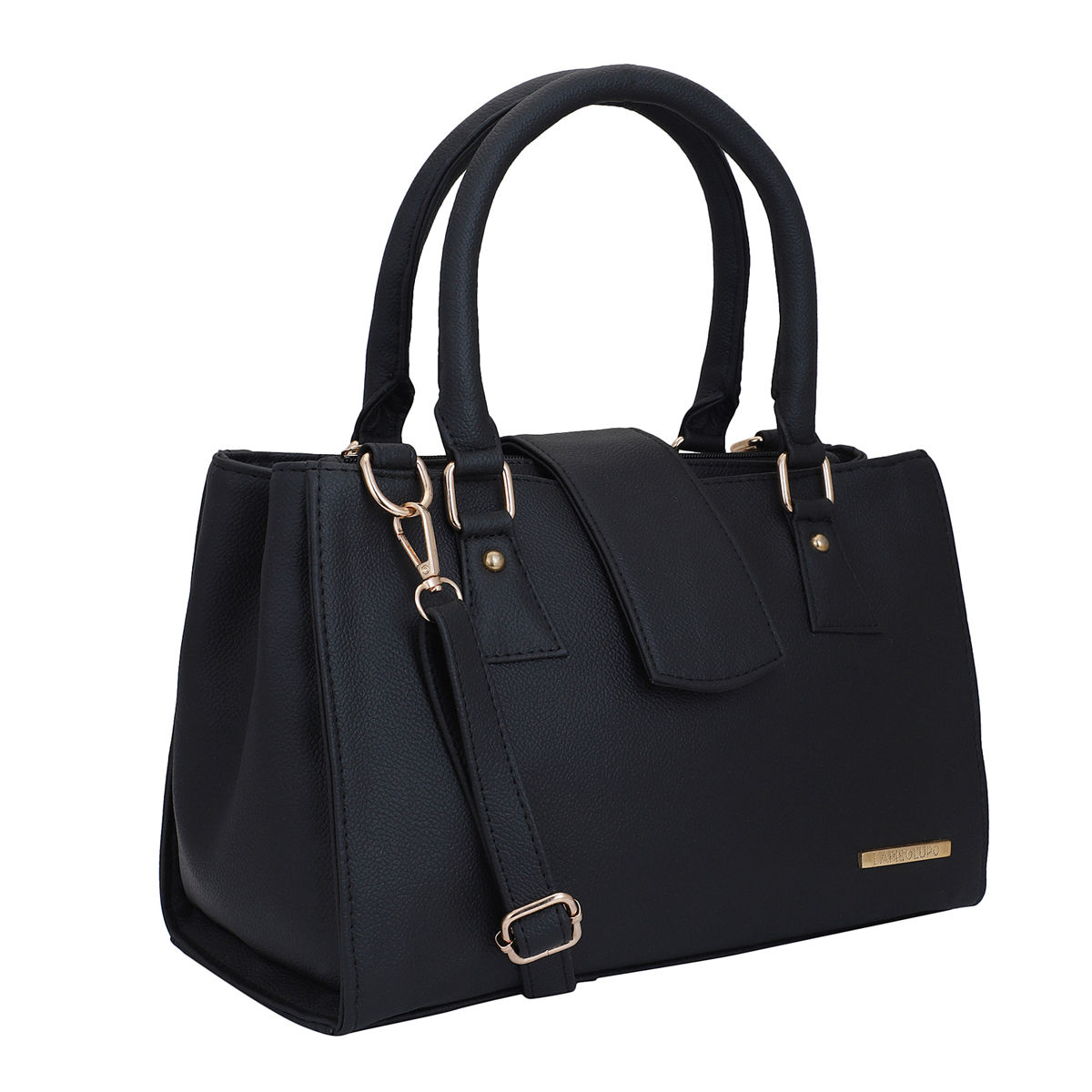 Buy Lapis O Lupo Women Handbag (LLHB0047BK Black) Online