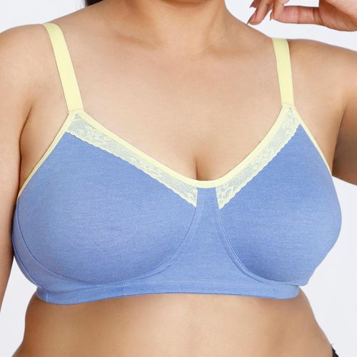 Buy Women's Zivame Blue Non-Wired Full Coverage Super Support Bra Online