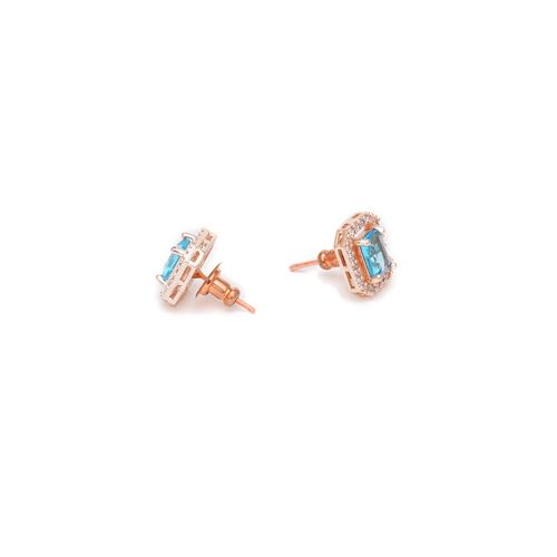 Ruby Raang Studio Blue Rose Gold Studs