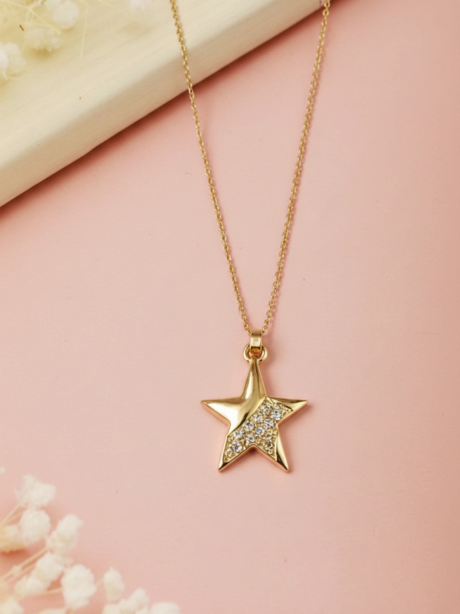Buy Jewelz Gold Plated Star Pendant Necklace for Women Online