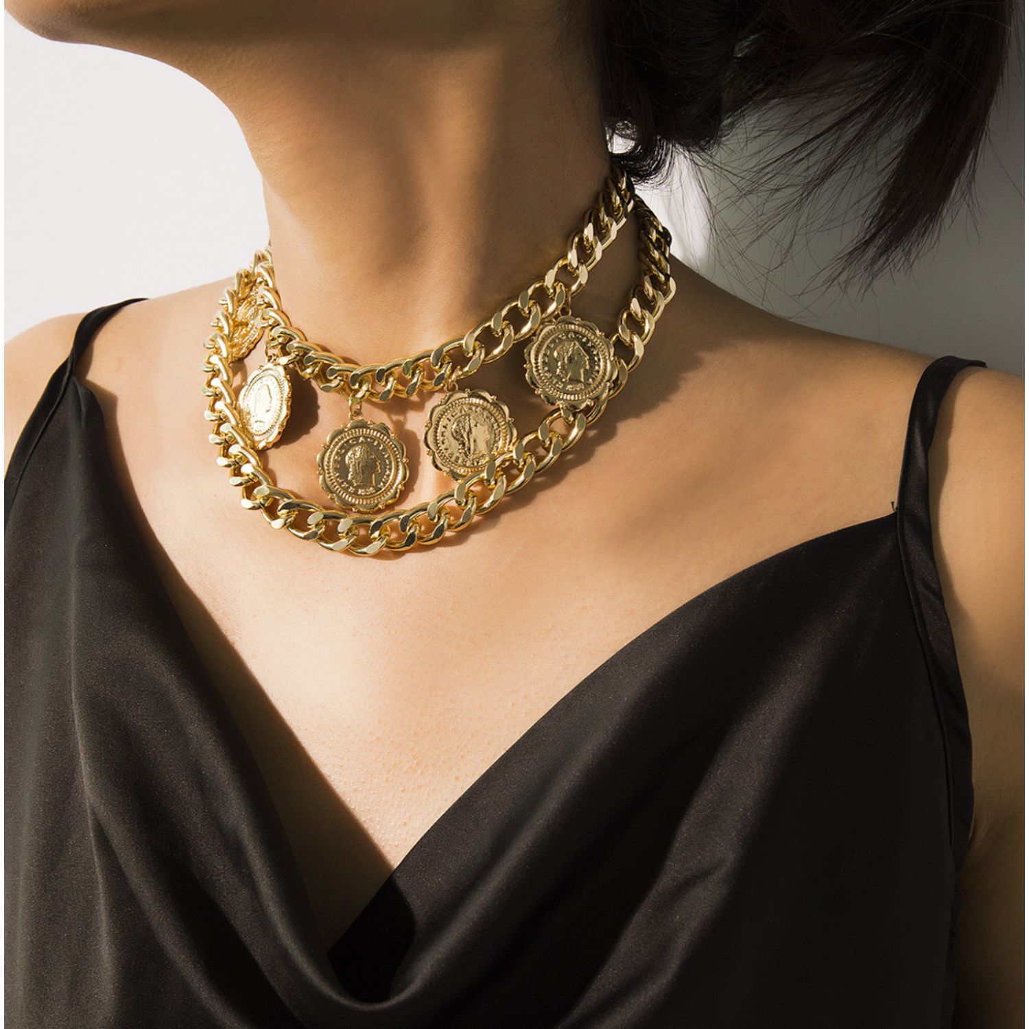 STRONG VOID LEATHER NECKLACE GOLD strong VOID necklace Strong