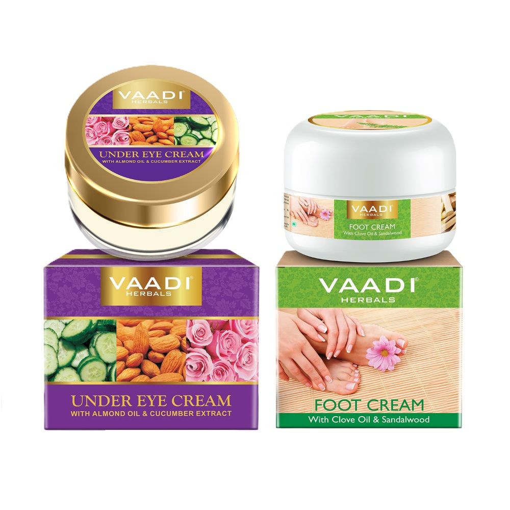 Vaadi Herbals Foot Cream & Under Eye Cream Combo