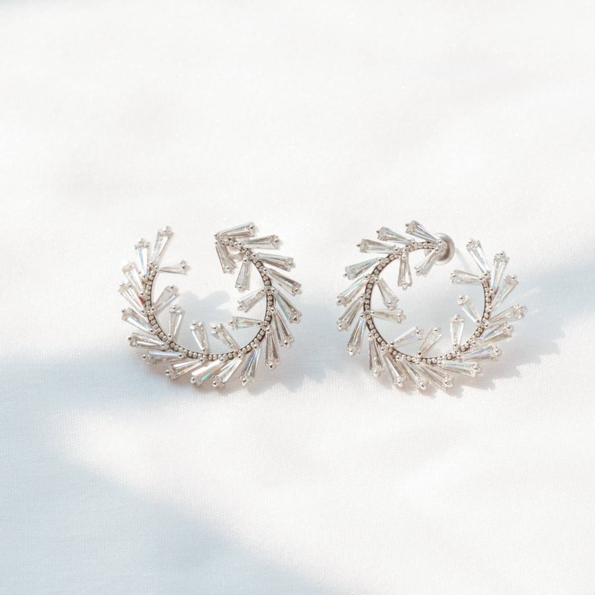 Aphrodyte Me Silver Circes Crescent Earrings