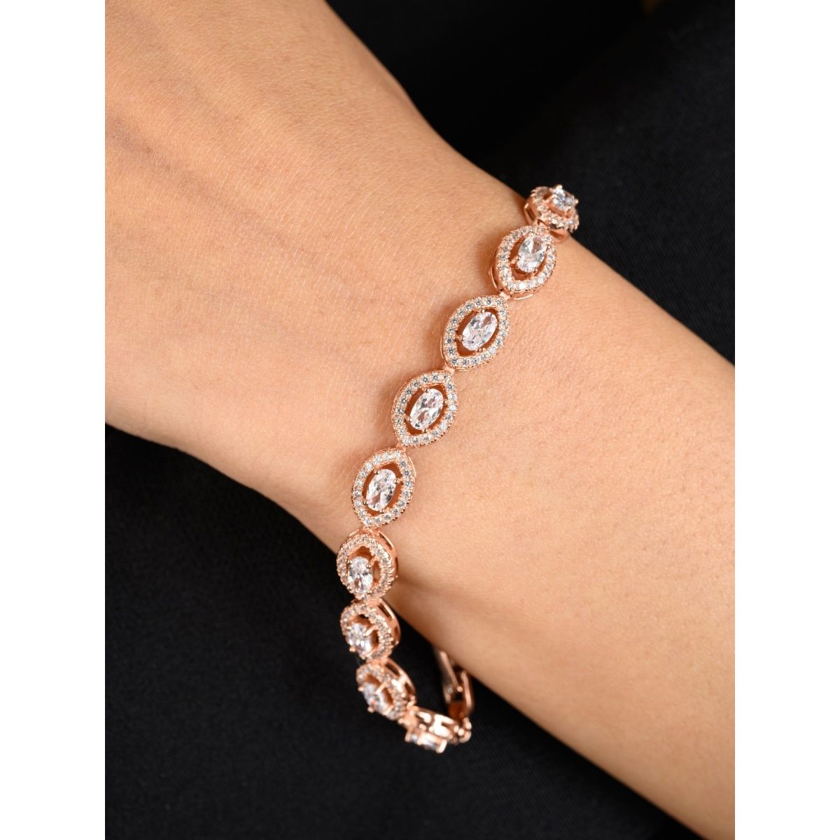 argue K18 Mathilda oval bracelet 16cm 【公式通販】