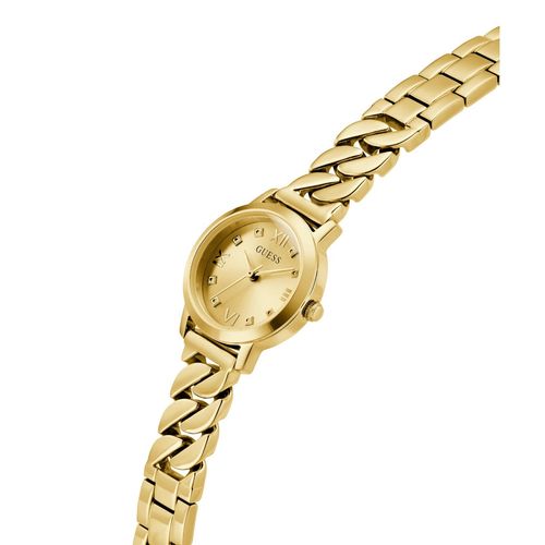 Guess Chime Gold Round Dial Analog Women Watch Gw0867L2 (M)