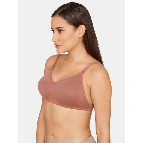 Buy Zivame Double Layered Non Wired Full Coverage Backless Bra - Nutmeg  (Set of 2) Online