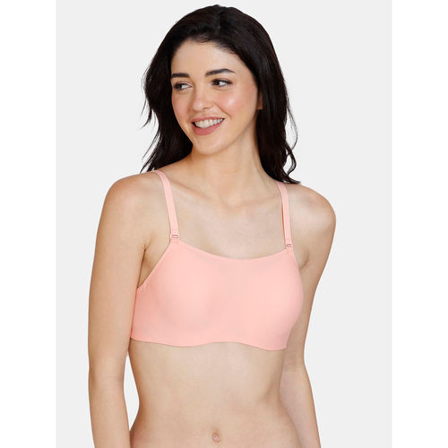 Buy Zivame Padded Non Wired Full Coverage T-shirt Bra -peach Pearl Online