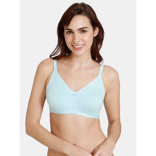 Zivame Double Layered Non Wired 3-4th Coverage T-Shirt Bra - Clear Water  (32B)