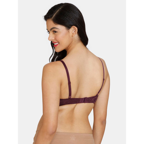 Buy Zivame Padded Non Wired 3-4th Coverage T-shirt Bra - Fig Online