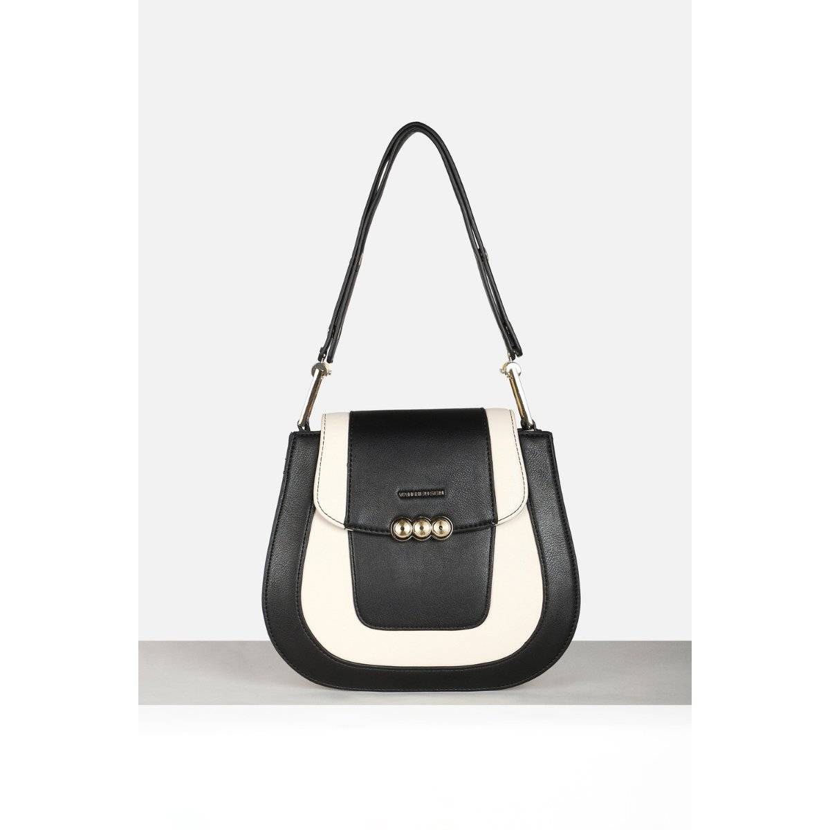 Van Heusen Women Black Colorblock Casual Sling Bag
