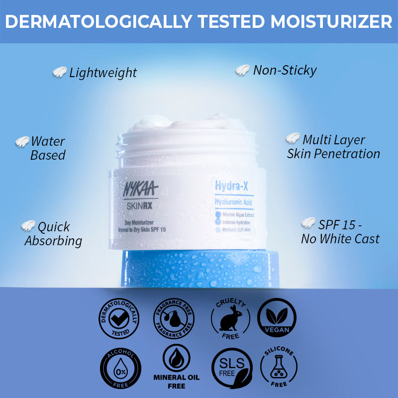 Nykaa SKINRX Hyaluronic Acid Hydra X Day Moisturizer With SPF 15 For